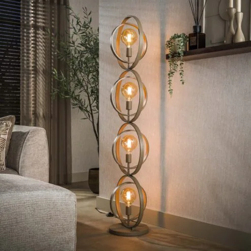 Bellamy 4-lichts Vloerlamp Beige