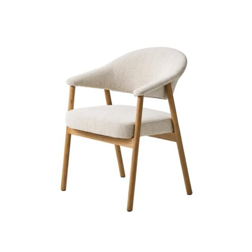 Eliza Eetkamerstoel zand met naturel poot