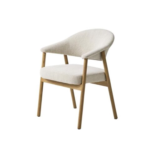 Eliza Eetkamerstoel zand met naturel poot