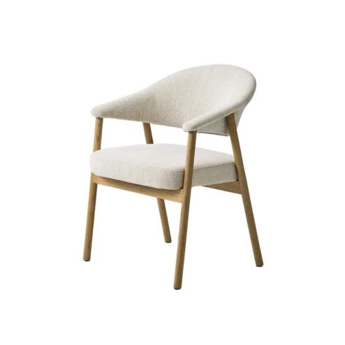 Eliza Eetkamerstoel zand met naturel poot