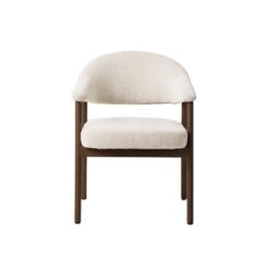 Eliza Eetkamerstoel zand met walnoot poot