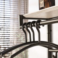 Fenna Kapstok hoog met hoedenplank 21 haken Travertine 85cm