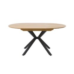 Gerard uitschuifbare ronde eettafel naturel 120-170cm