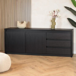 Kiara Dressoir Klein Zwart 212cm