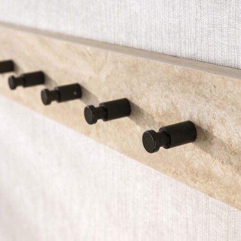 Isabella Kapstok 6 haken Travertine 60cm