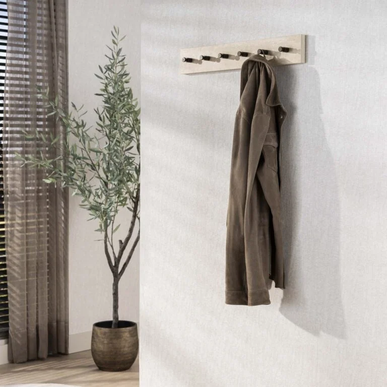 Isabella Kapstok 6 haken Travertine 60cm