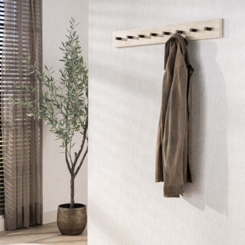 Isabella Kapstok 8 haken Travertine 80cm