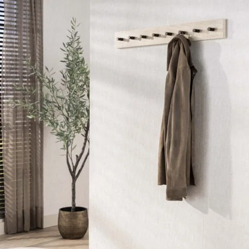 Isabella Kapstok 8 haken Travertine 80cm