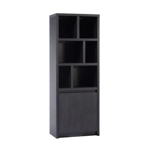 Kiara Vakkenkast 1-deur 6-vaks Zwart 73cm