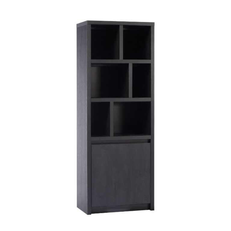 Kiara Vakkenkast 1-deur 6-vaks Zwart 73cm