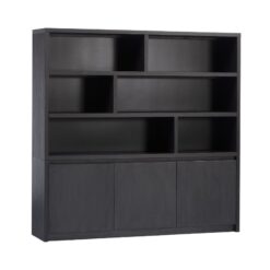 Kiara Vakkenkast 3-deur 6-vaks Zwart 202cm