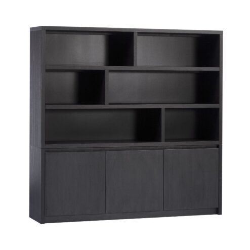 Kiara Vakkenkast 3-deur 6-vaks Zwart 202cm