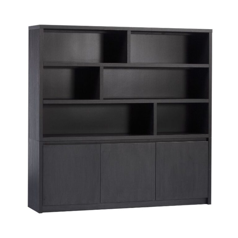 Kiara Vakkenkast 3-deur 6-vaks Zwart 202cm