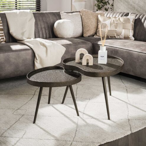 Kyra Salontafel set van 2 niervormig Brons