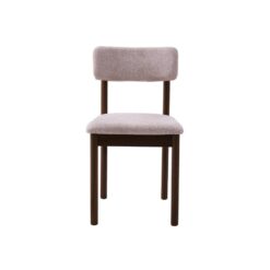 Lize Eetkamerstoel zand met espresso poot