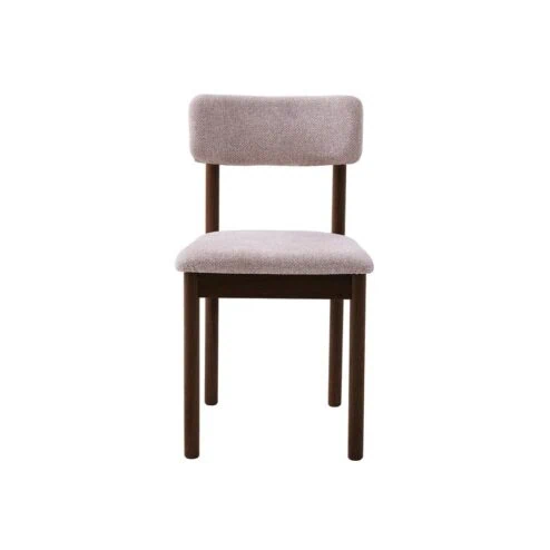 Lize Eetkamerstoel zand met espresso poot