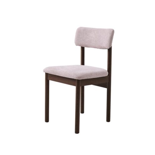 Lize Eetkamerstoel zand met espresso poot