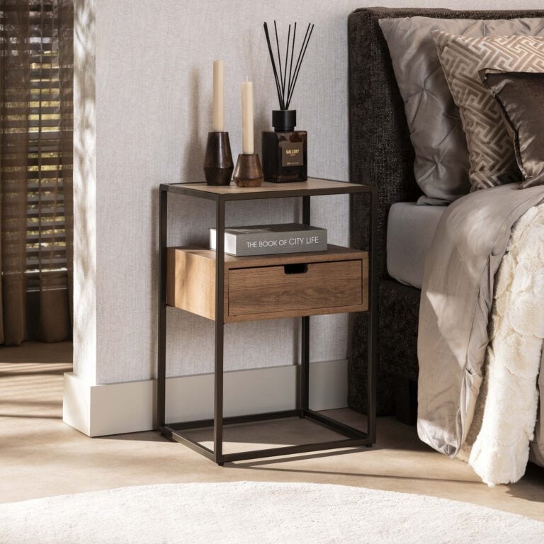 Lois Nachtkastje 1 lade Travertine 40cm