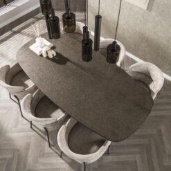 Miles Eettafel deens ovaal Brons 215cm