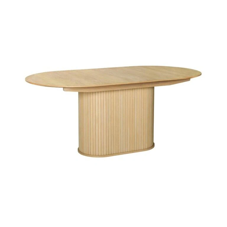 Nita ovale uitschuifbare eettafel naturel 180-230cm