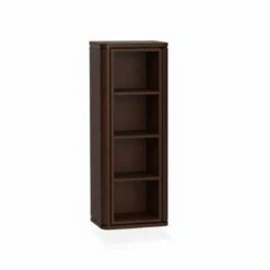 Nuvoro Zwevende Wandkast 4-vaks Dark Mango 45cm