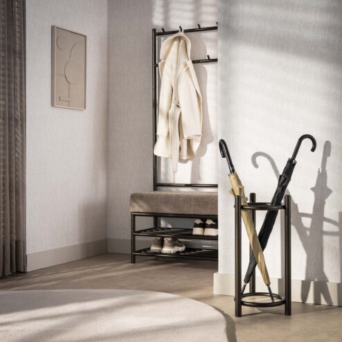 Patrick Paraplubak rond Brons metaal