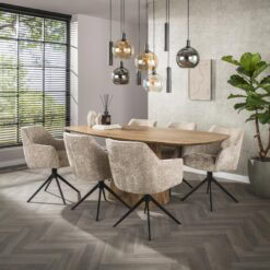 Ramas Eetkamerstoel draaibaar alura Zand