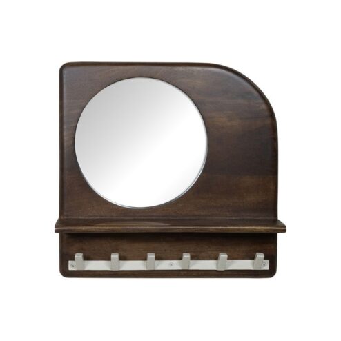 Stella Kapstok 6 haaks met spiegel 45cm