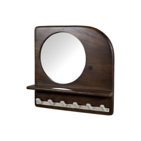 Stella Kapstok 6 haaks met spiegel 45cm