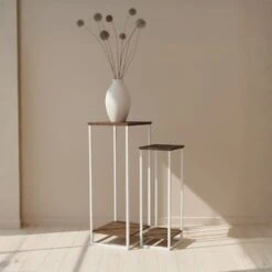 Stella Plantentafel set van 2 Walnoot