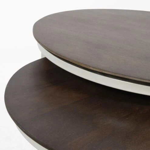 Stella Salontafel set van 2 rond Walnoot