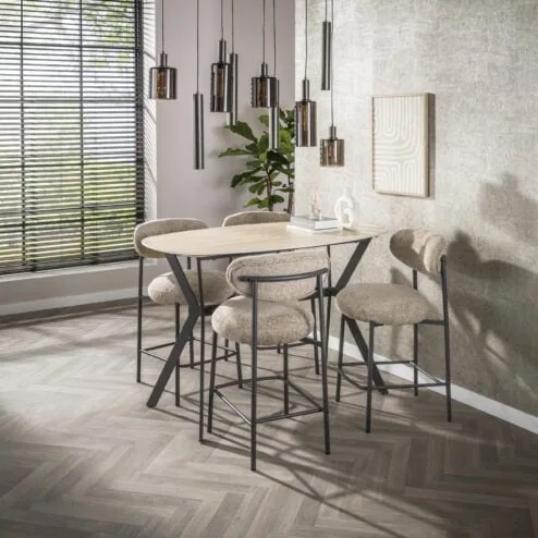 Strato Bartafel deens ovaal Travertine 140cm