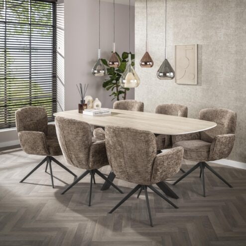 Vito Eetkamerstoel hoven Champagne