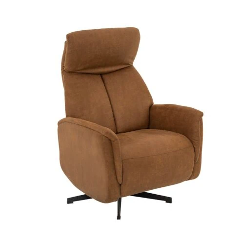 Aarhus Elektrische Relaxfauteuil Cognac suede