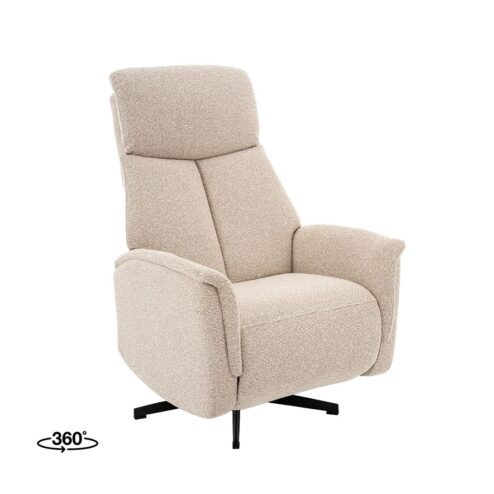 Aarhus Elektrische Relaxfauteuil Naturel boucle