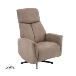 Aarhus Elektrische Relaxfauteuil Taupe suede