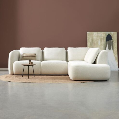 Bank Cloud Ottomane rechts - Raven 22 stof