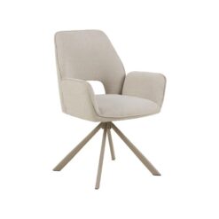 Bella Eetkamerstoel beige met beige onderstel