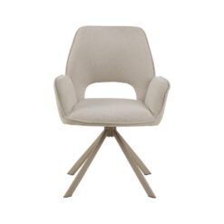 Bella Eetkamerstoel beige met beige onderstel