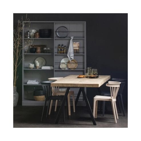 Combi-tablo Eettafel mango visgraat 4-poots 200 cm