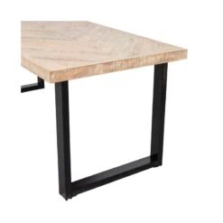Combi-tablo Eettafel mango visgraat U-poot 180 cm