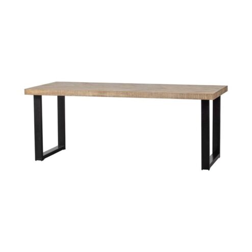 Combi-tablo Eettafel mango visgraat U-poot 180 cm