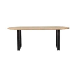 Combi-tablo Eettafel ovaal eiken U-poot 220 cm