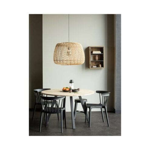 Combi-tablo Eettafel rond eiken 4-poots 120 cm