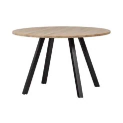 Combi-tablo Eettafel rond eiken 4-poots 120 cm