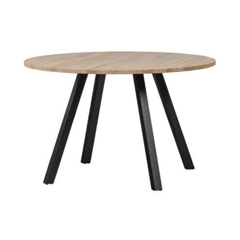 Combi-tablo Eettafel rond eiken 4-poots 120 cm