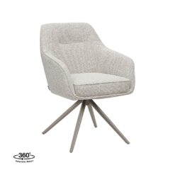 Eetkamerstoel Akira Naturel Boucle met Taupe poot