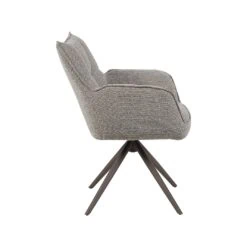 Eetkamerstoel Amalfi Mushoom Boucle met Brons poot