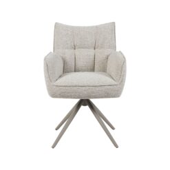 Eetkamerstoel Amalfi Naturel Boucle met Taupe poot