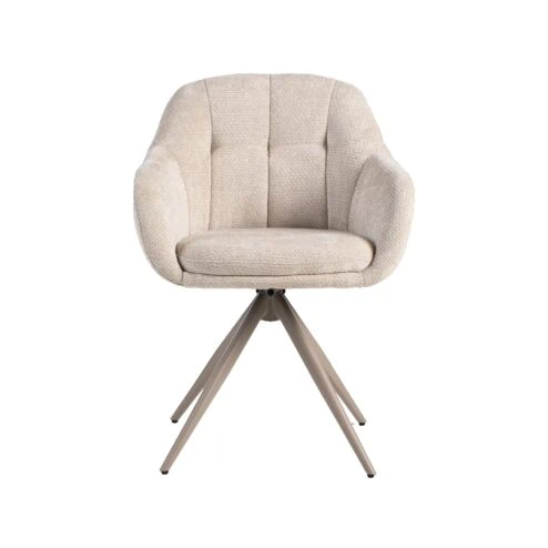 Eetkamerstoel Esma Naturel met Taupe poot